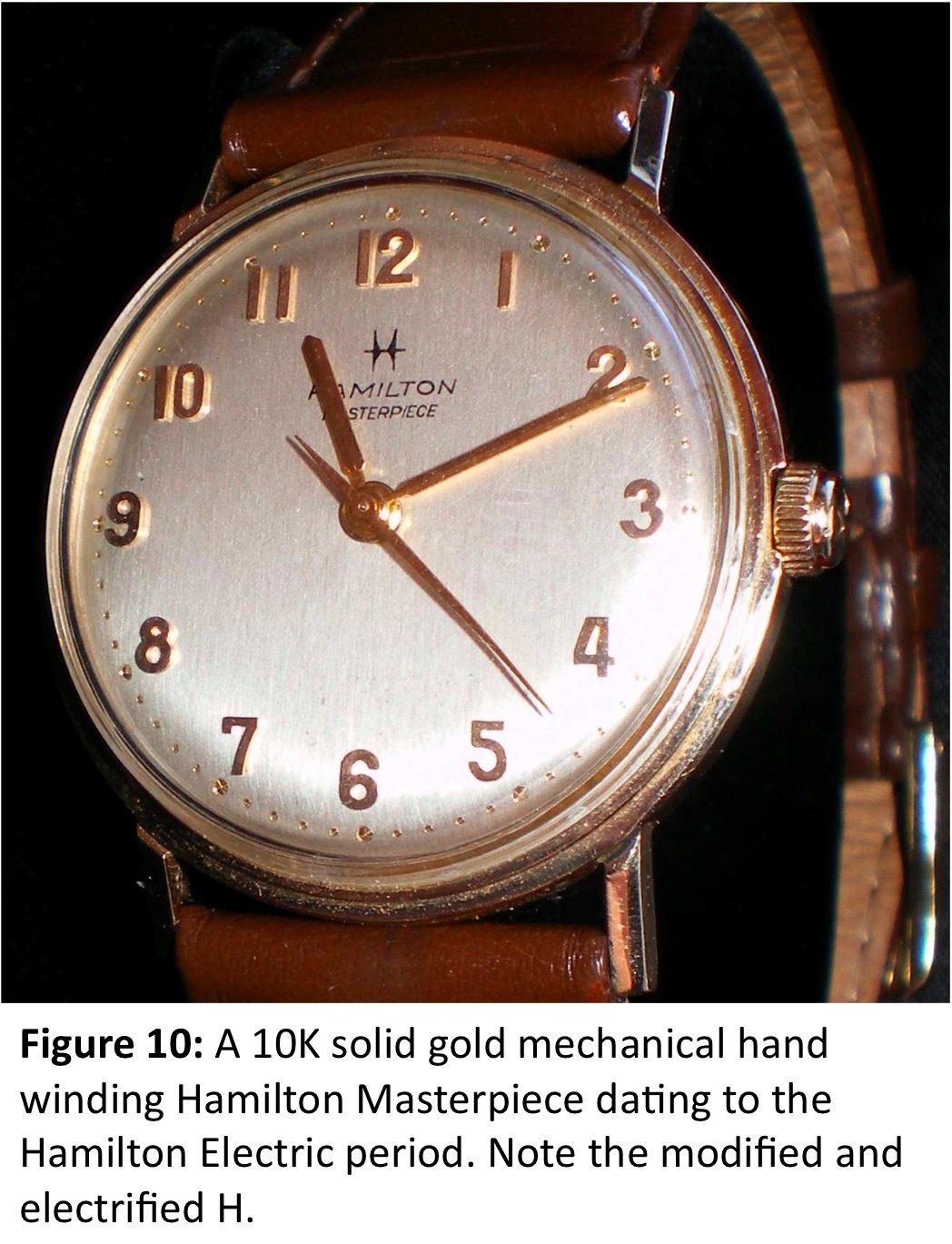 Vintage gold Hamilton Masterpiece hand-winding wristwatch